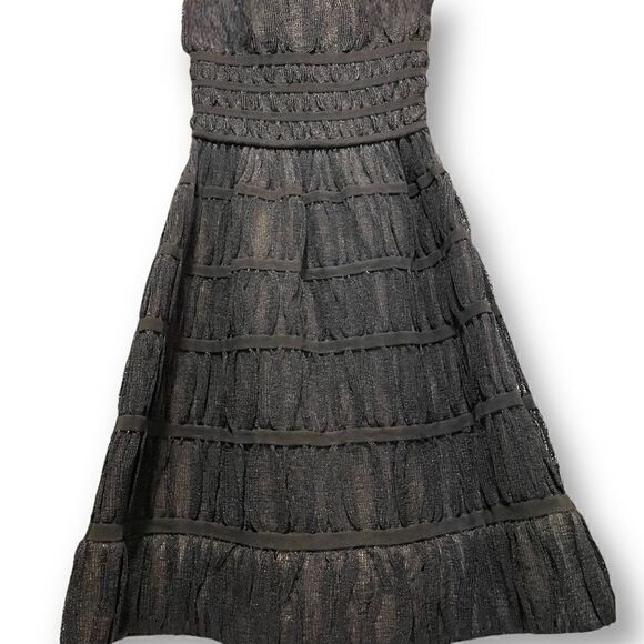 ALAÏA PARIS Black Knit Overlay Dress  |Size:Small| - Picture 9 of 14